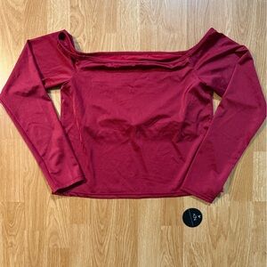 Elegant Red Off-Shoulder Top